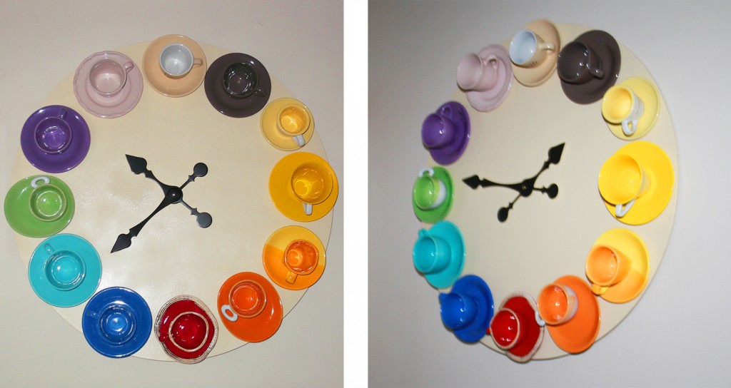 Come realizzare un orologio a parete con le tazzine spaiate TuttoperLei
